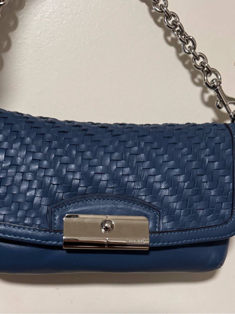 Coach Navy Woven Y2K Kristen